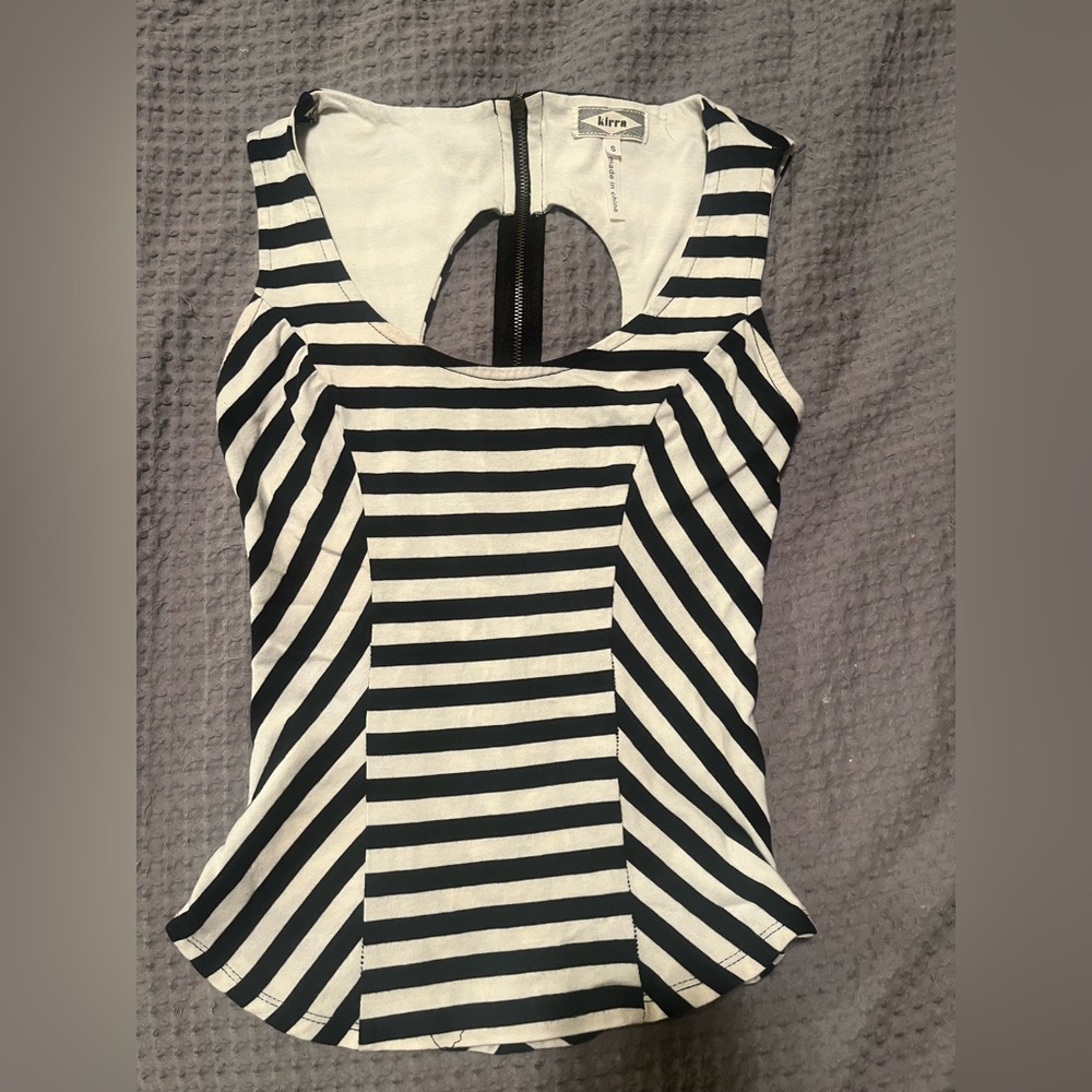 Pacsun peplum striped top